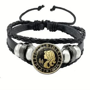 Unisex Egyptian Zodiac ♍️ Braided Leather Bracelet
